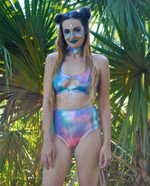 Periwinkle Prism Double O Halter Top | MTO