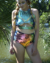 Gemini Nova Sequin Siren High Waisted Shorts | MTO