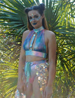 Periwinkle Prism Dragon Harness Halter Top | MTO