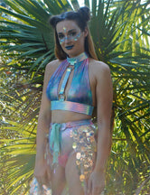 Periwinkle Prism Dragon Harness Halter Top | MTO