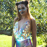 Dragon Tears Sequin Backless Chain Top | MTO