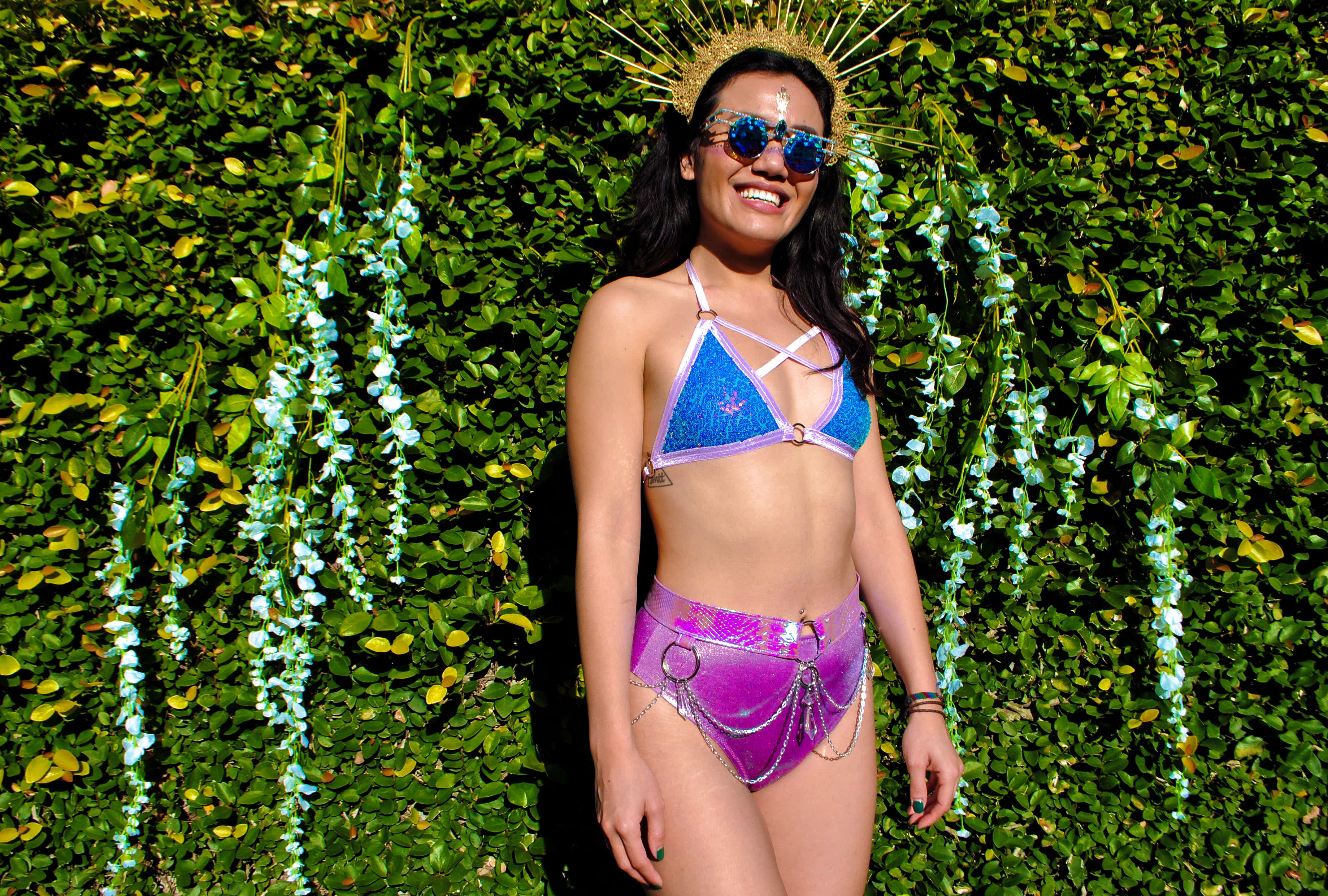 Amethyst Cross My Heart Triangle Top | MTO