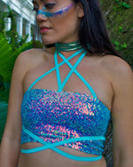New Jade Tie Me Up Tube Top - S