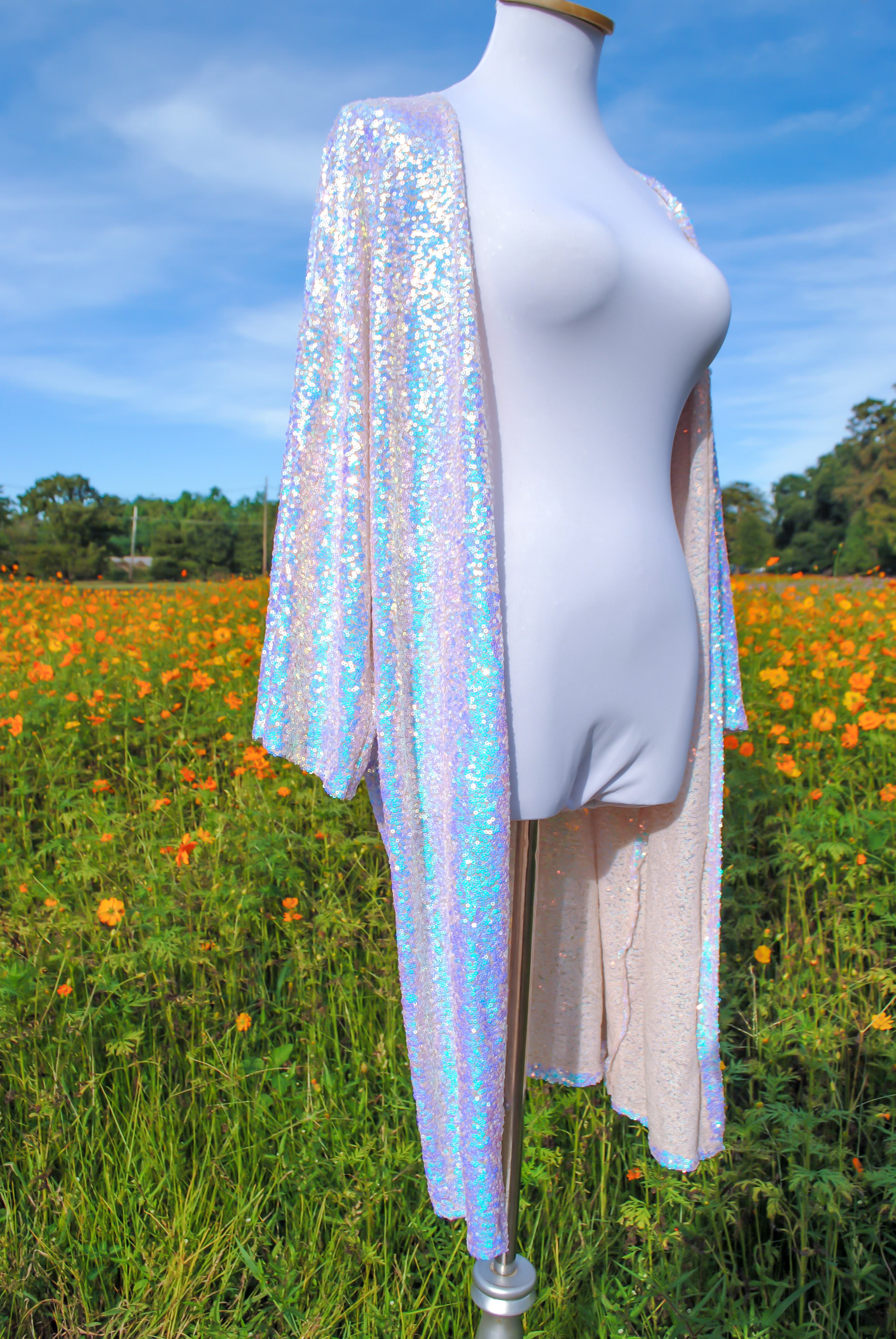 Rose Quartz Geode Kimono
