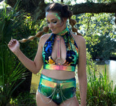 Gemini Nova Sequin Dragon Halter Top | MTO