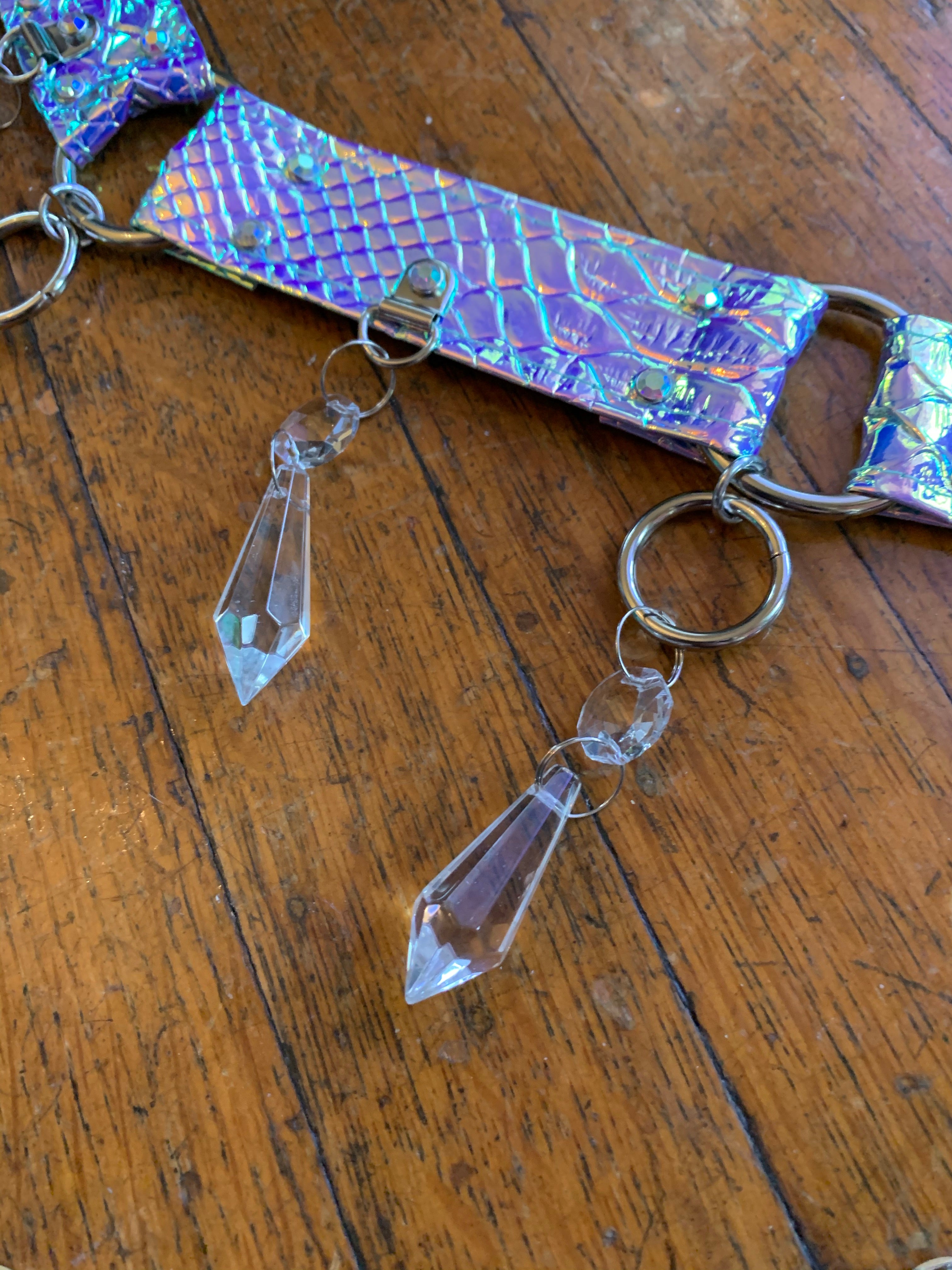 Blue Opal Chandelier Belt