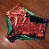 Gemini Nova Sequin Siren High Waisted Shorts - M