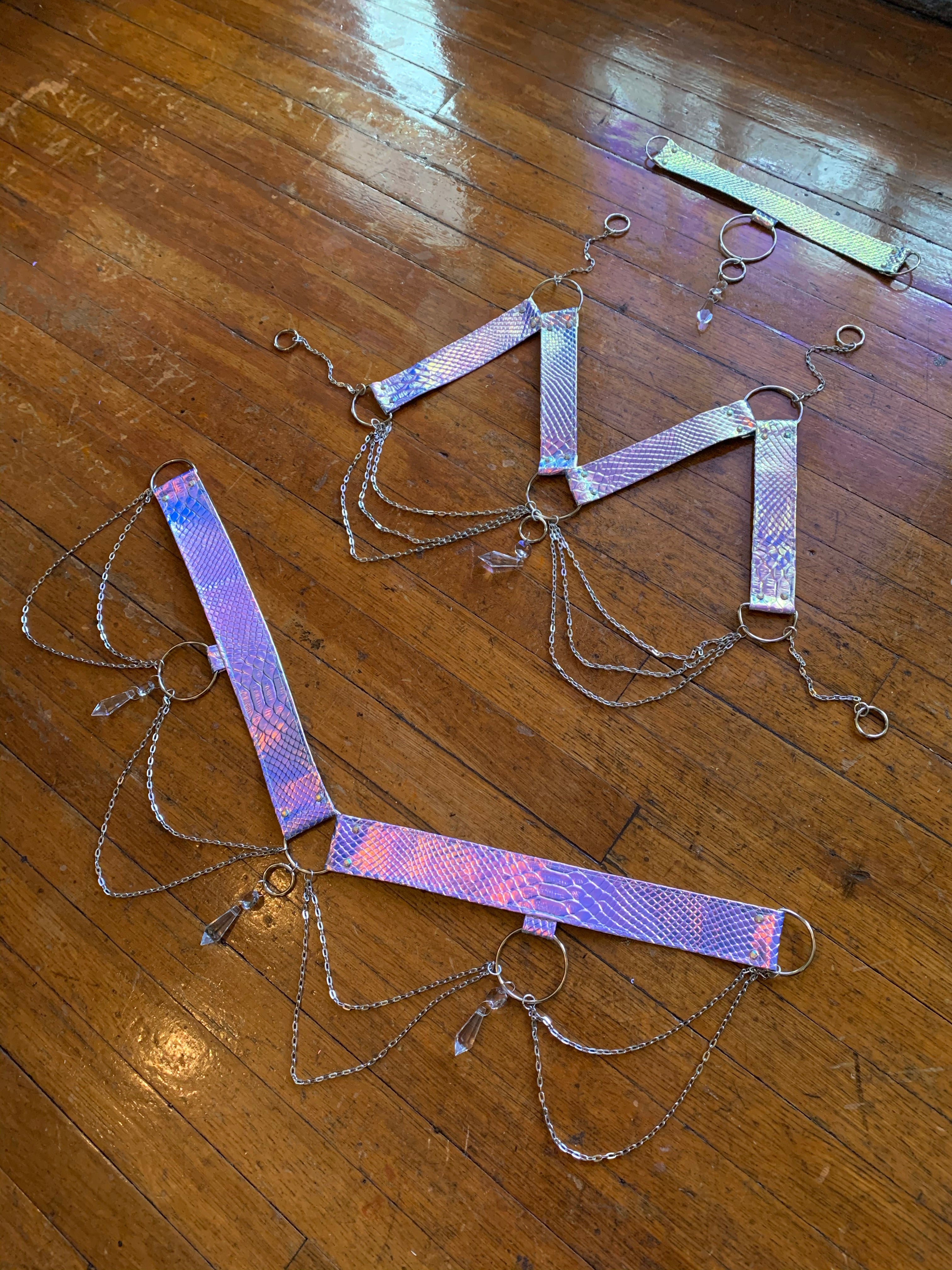 Blue Opal Crystal Harness Set