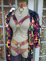 Sunset Teardrops Sequin Kimono | MTO