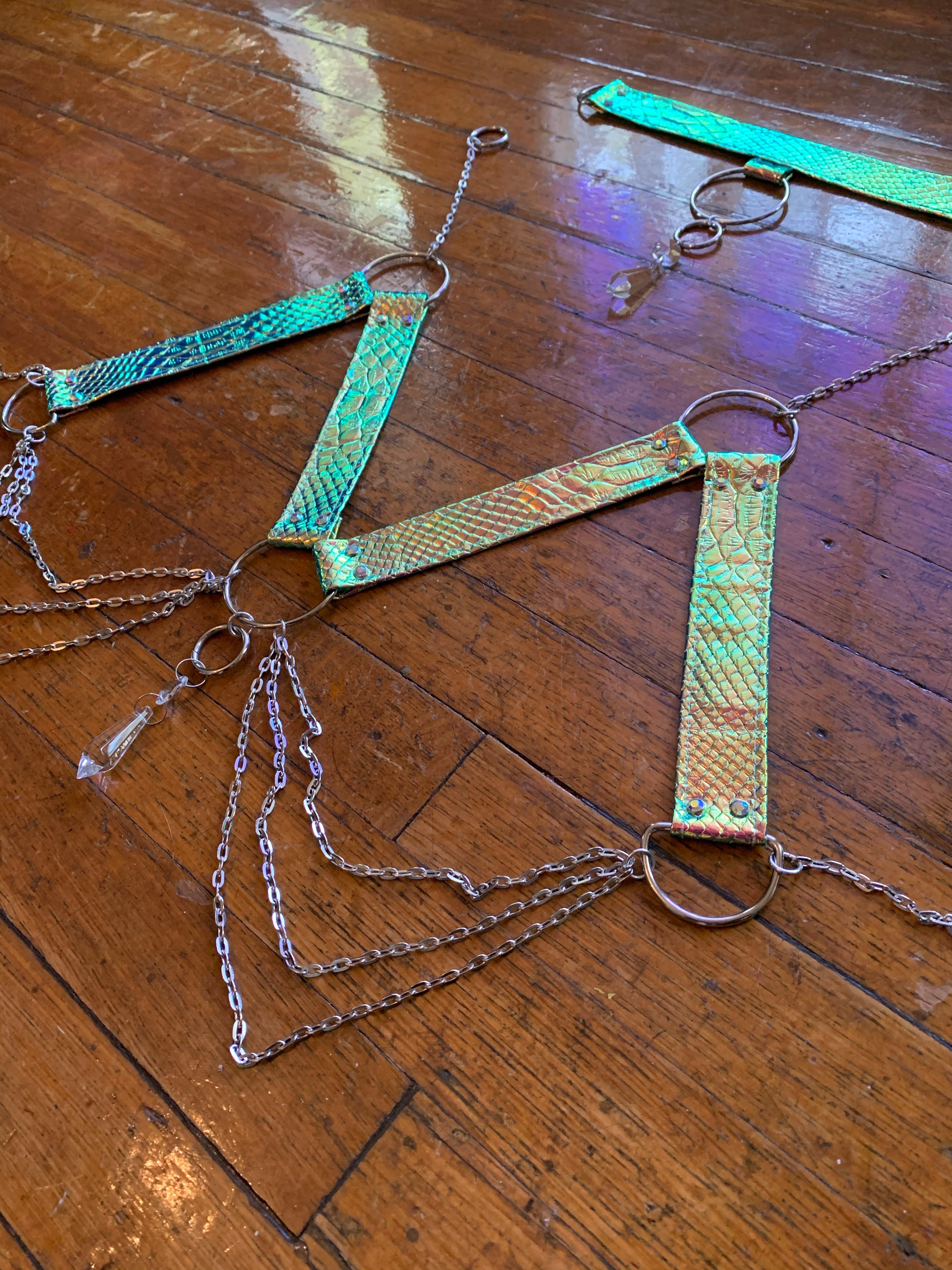 Jade Opal Crystal Harness Set