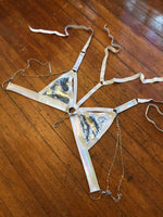Silver Holo Convertible Harness Triangle Top - S/M