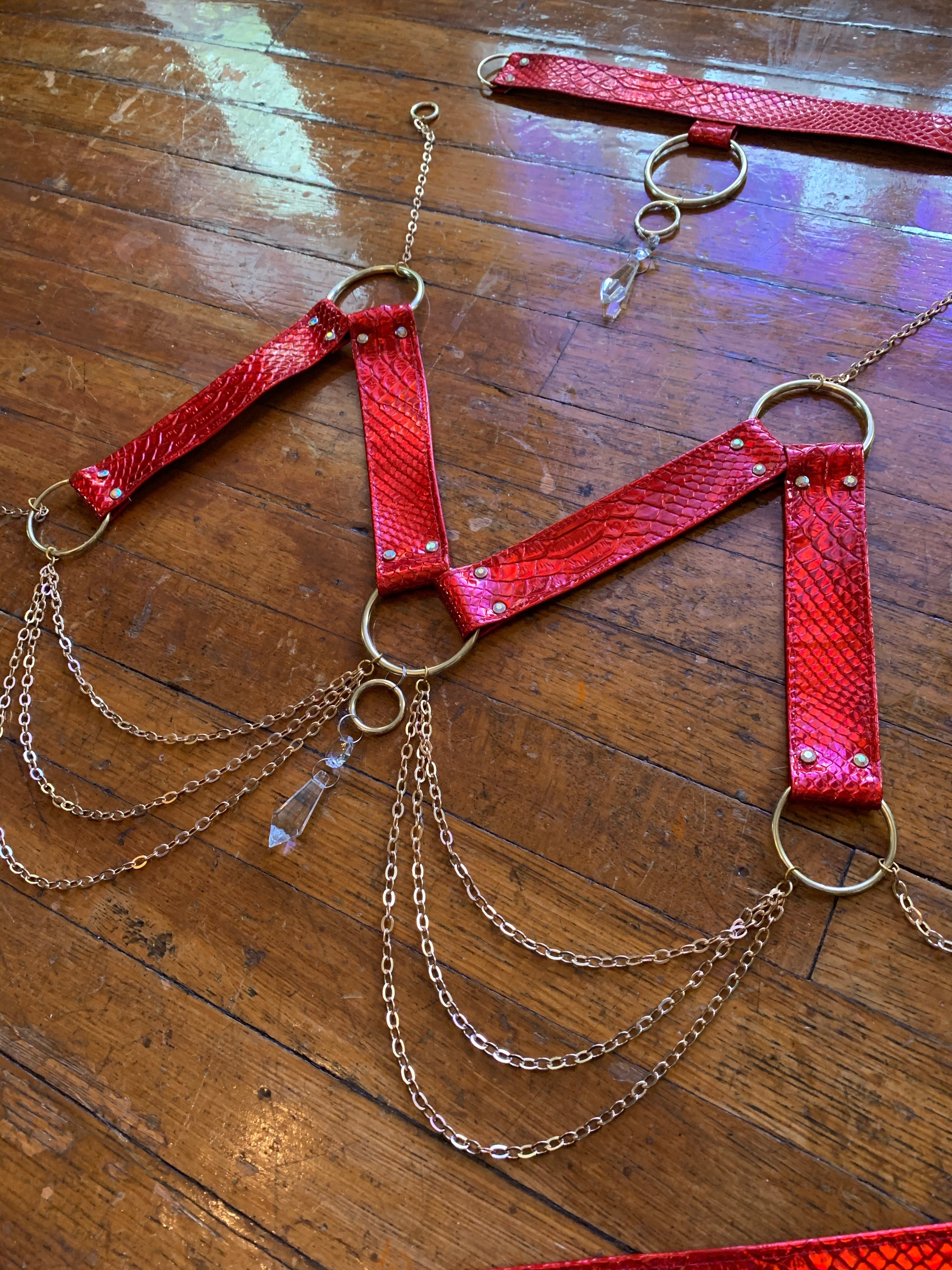 Cherry Bomb Crystal Harness Set