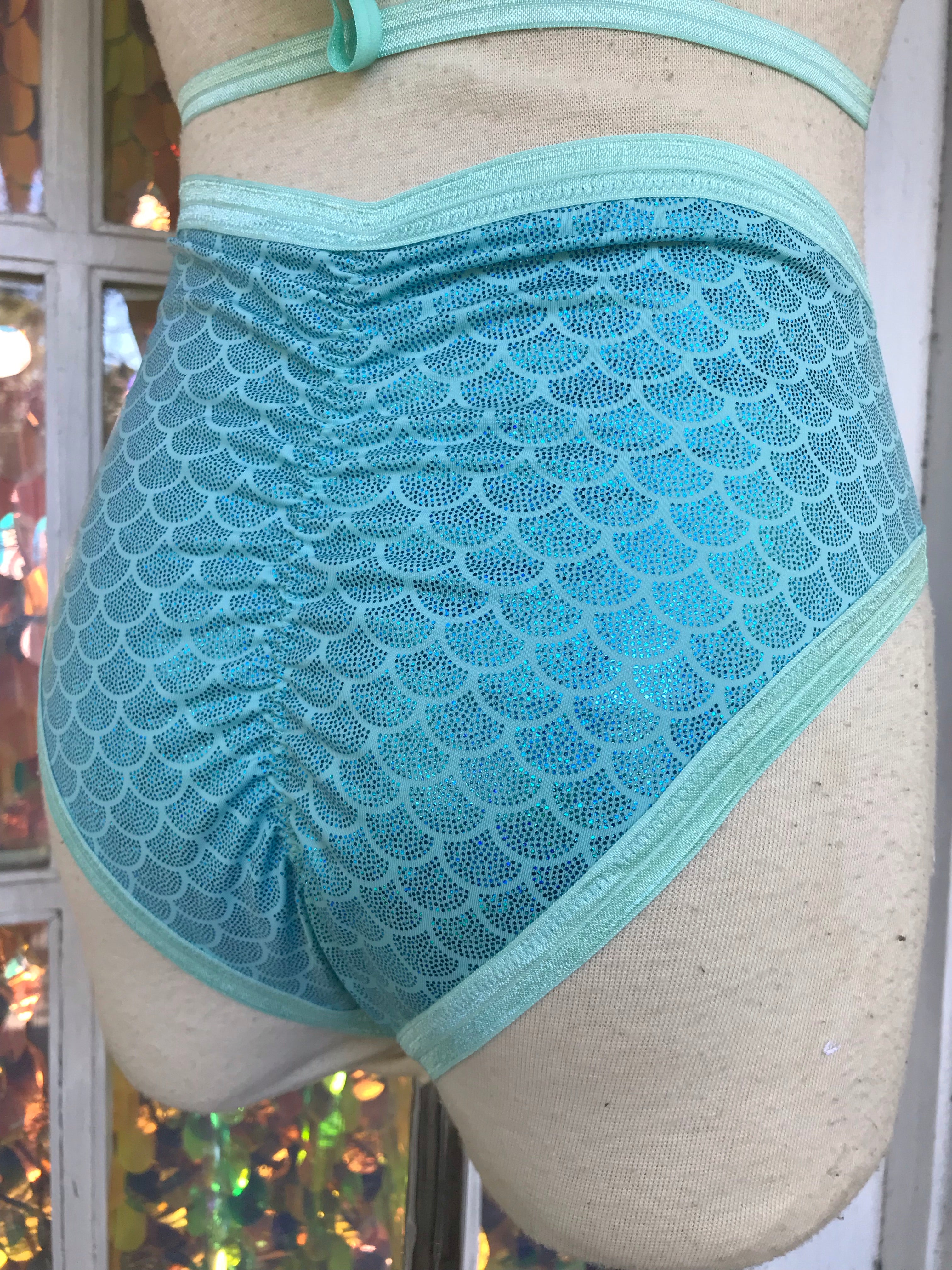 Blue Mermaid Strappy Crystal Set - S/M