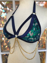 Peacock Filigree Chain & Crystal Top