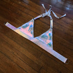 White Unicorn Pleather Triangle Top - L