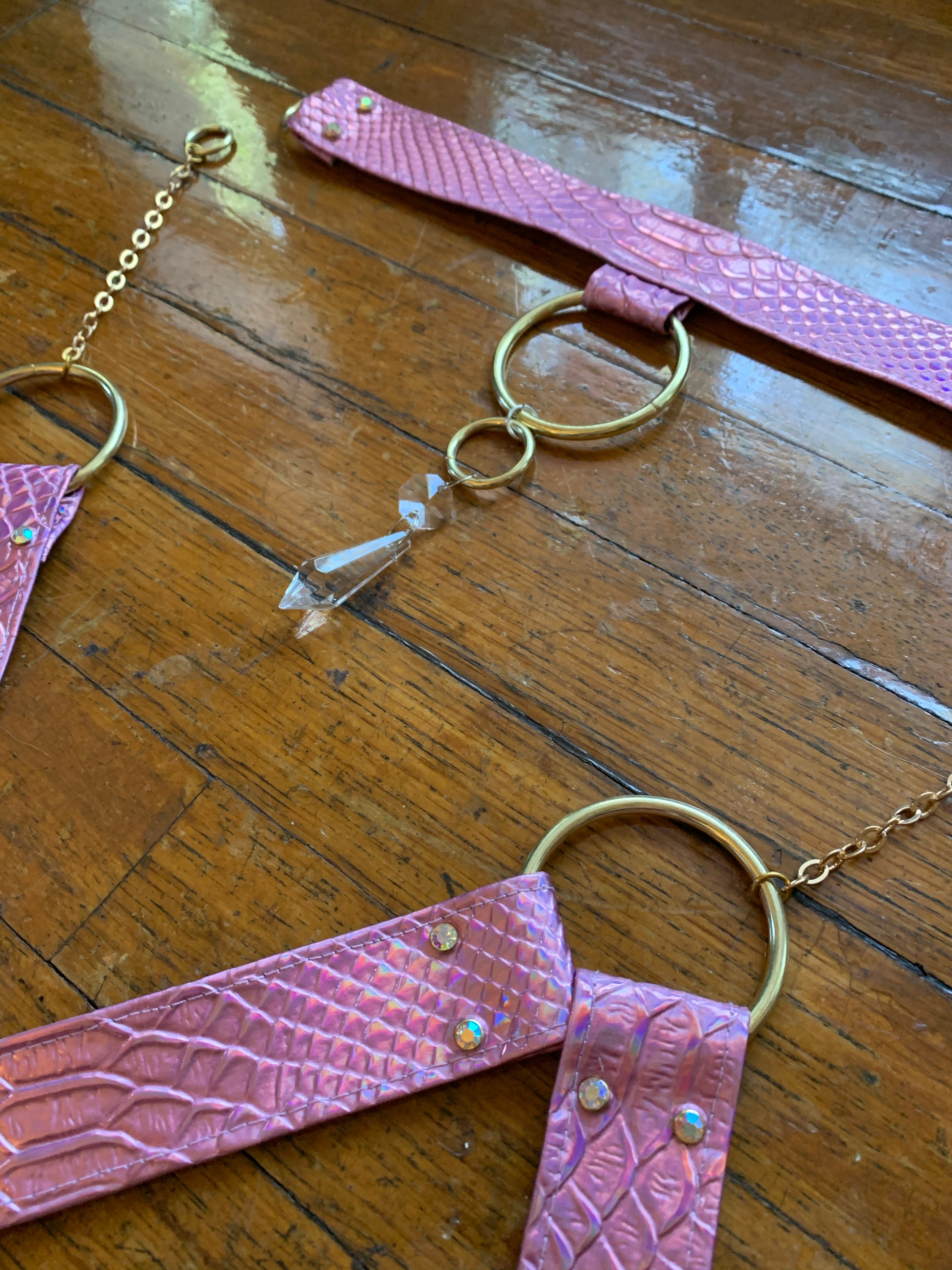 Rose Gold Crystal Harness Set - MTO