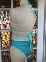 Blue Mermaid Strappy Crystal Set - S/M