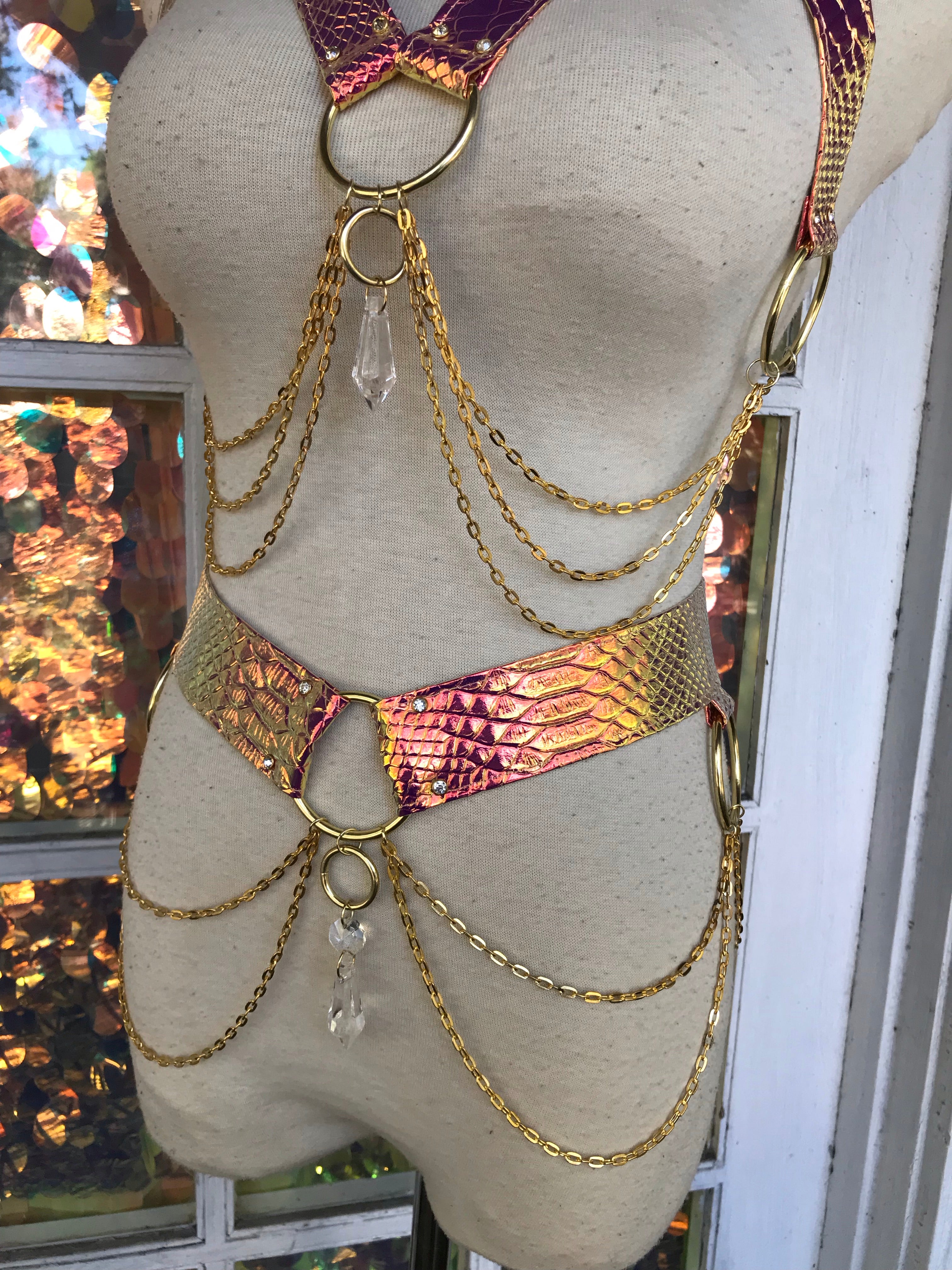 Sunset Opal Crystal Harness Set | MTO
