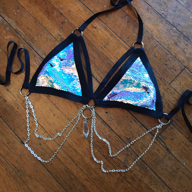 Dark Unicorn Chain & Crystal Top | MTO