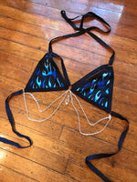 Blue Inferno Chain & Crystal Top | MTO