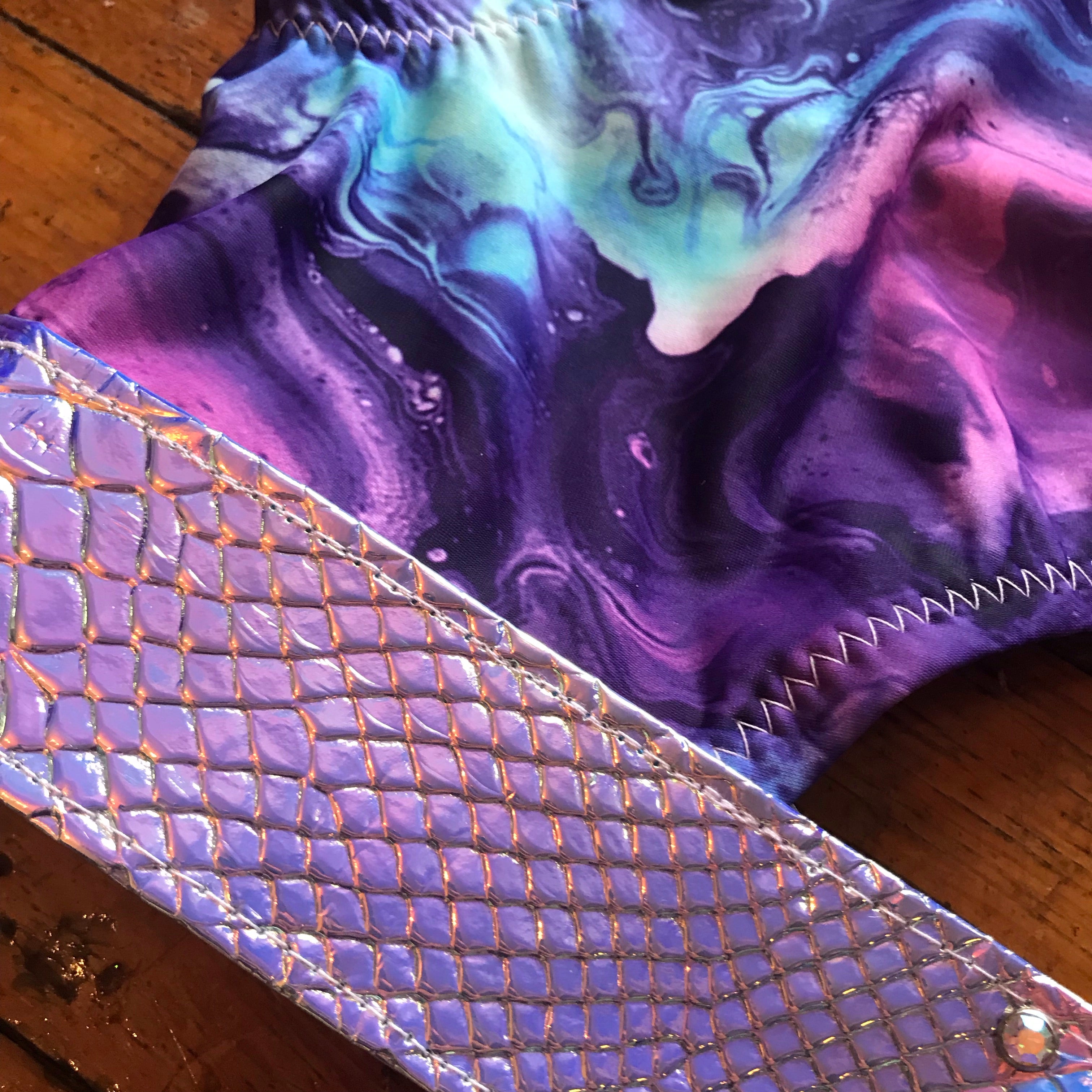 Amethyst Moon One Shoulder Harness Top - M
