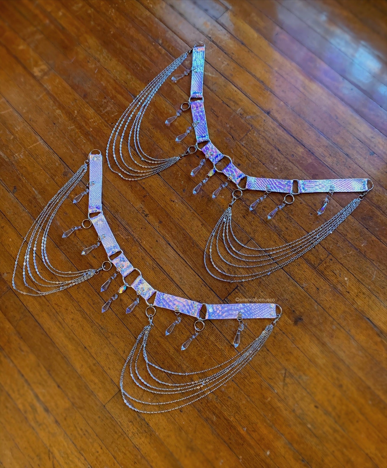 Blue Opal Chandelier Belt