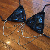 Black Holo Magma Chain & Crystal Top - L