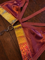 Gilded Raspberry Convertible Harness Triangle Top - M