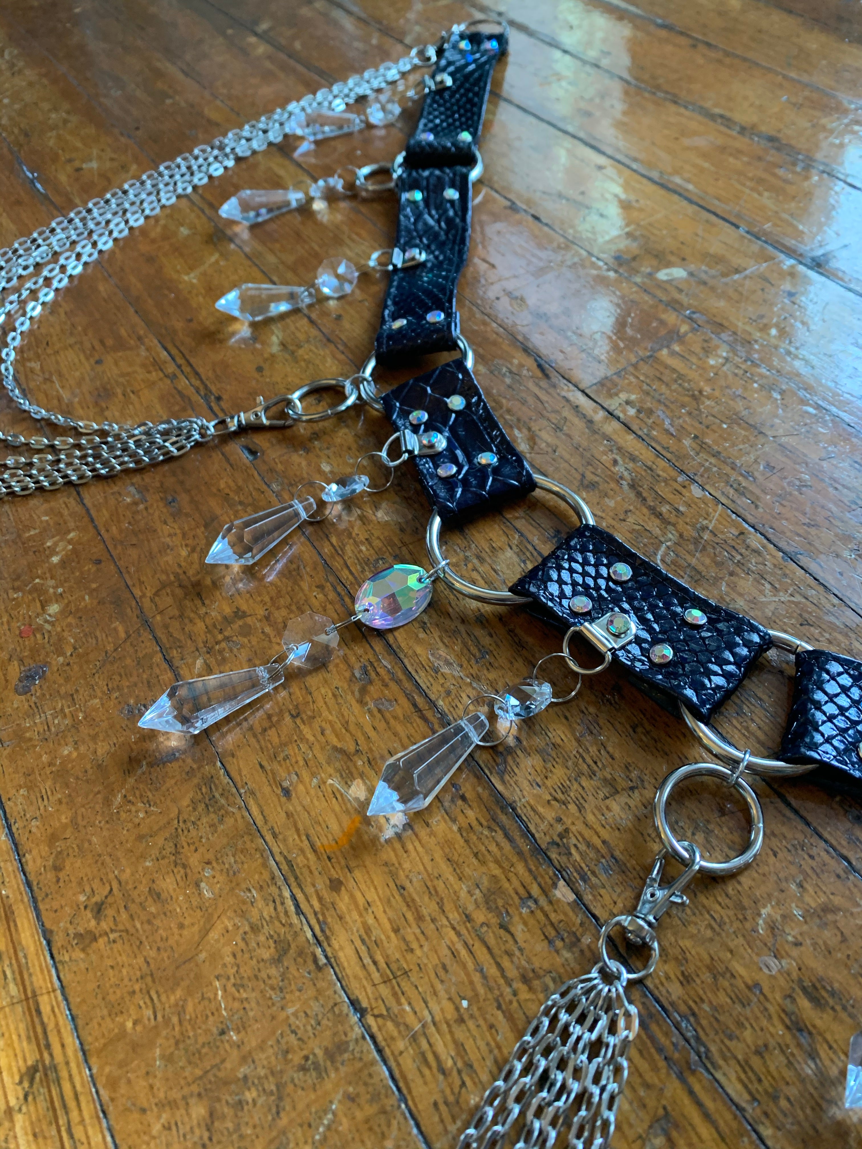 Rainbow Onyx Chandelier Belt - MTO