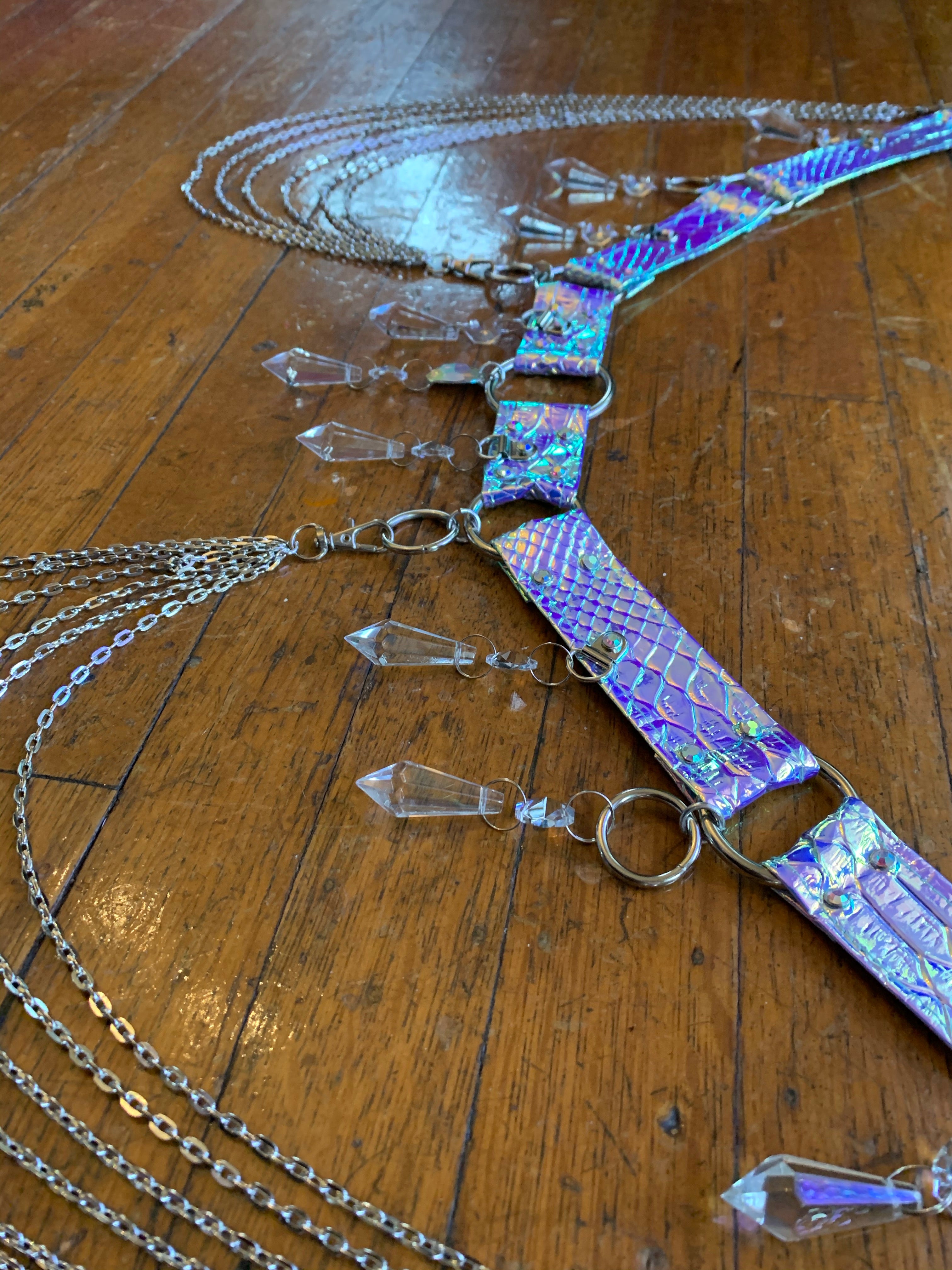 Blue Opal Chandelier Belt