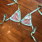 Aqua Starchild Sequin Chain & Crystal Top | MTO