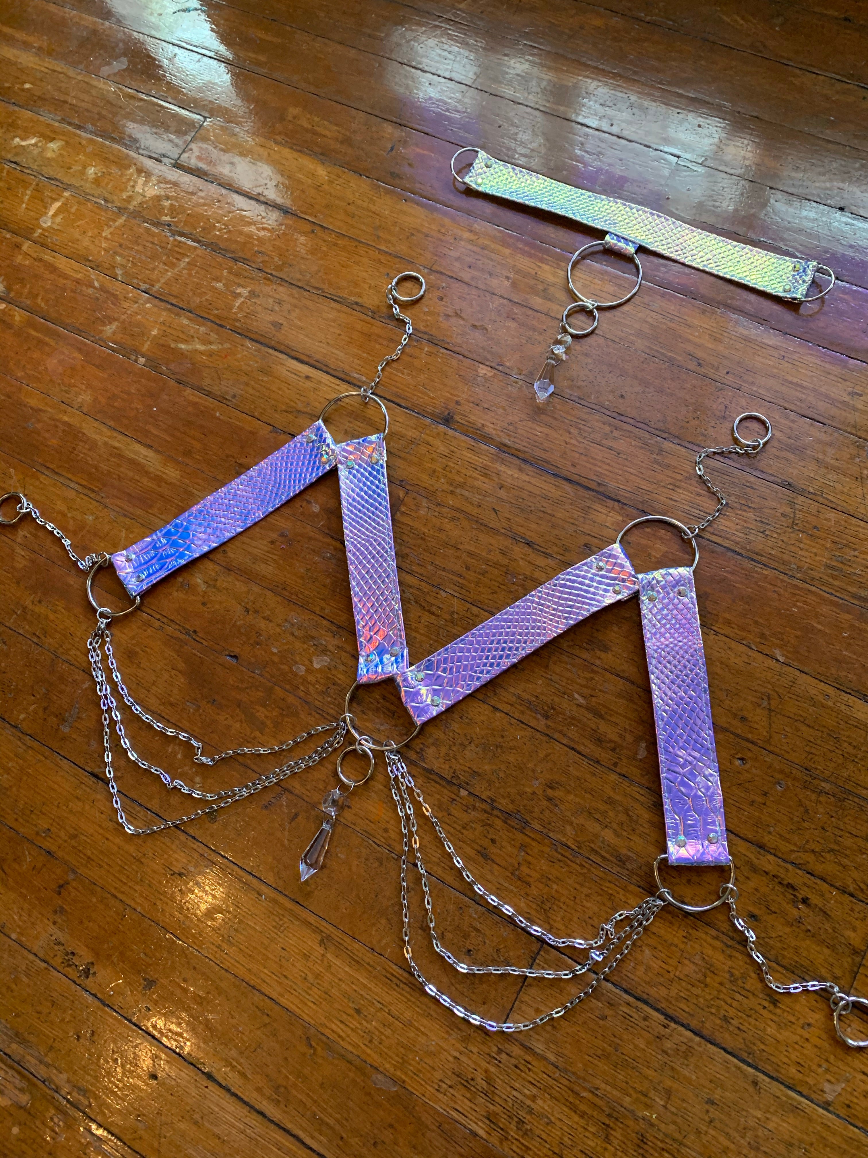 Blue Opal Crystal Harness Set