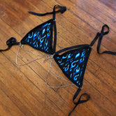 Blue Inferno Chain & Crystal Top - XL