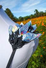 Black Lace Holographic Bra - 34B/32C/34C