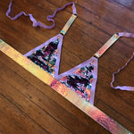 Lavender Mirage Pleather Triangle Top - M/L