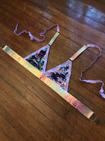 Lavender Mirage Pleather Triangle Top - M/L