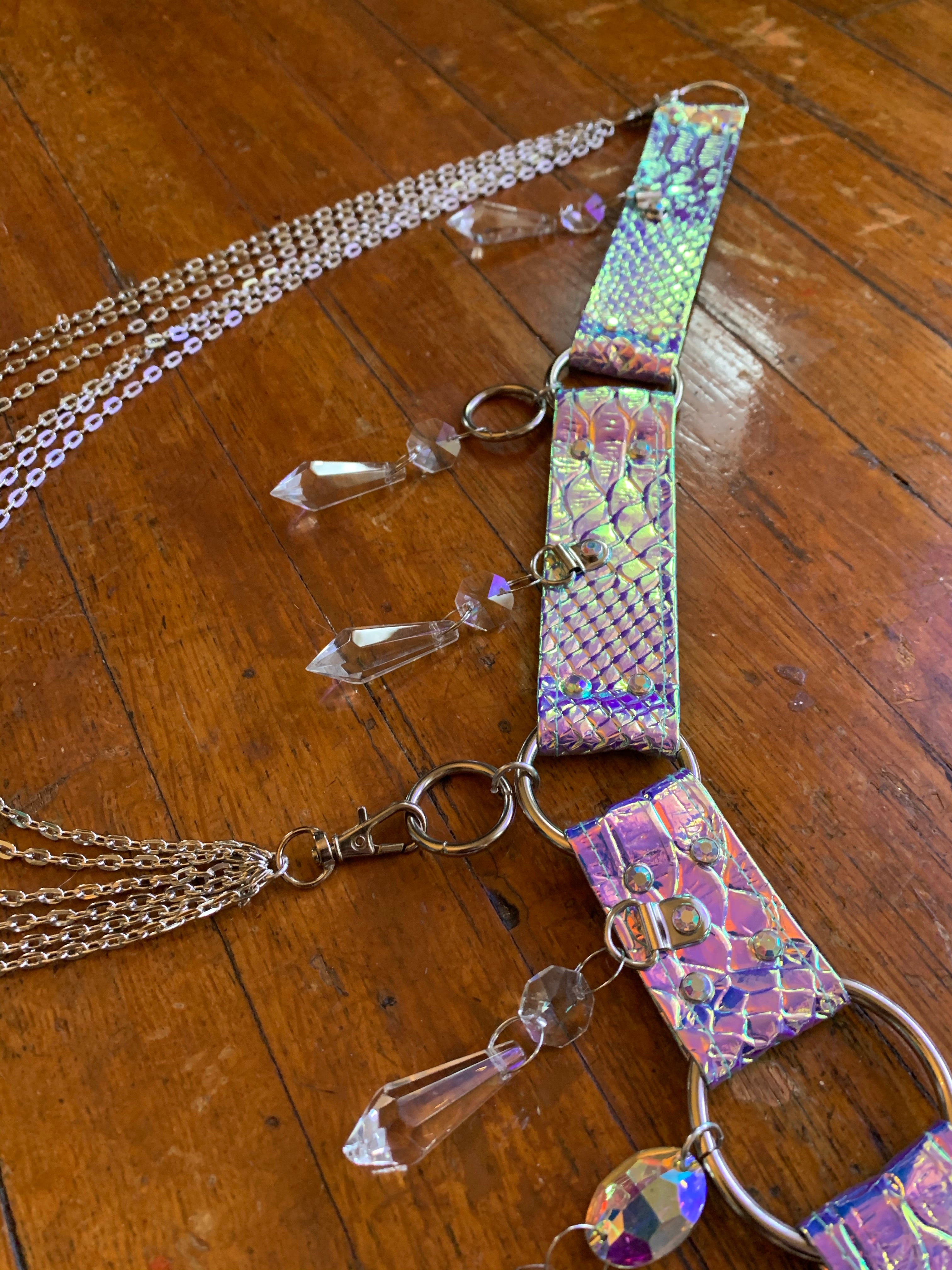 Blue Opal Chandelier Belt