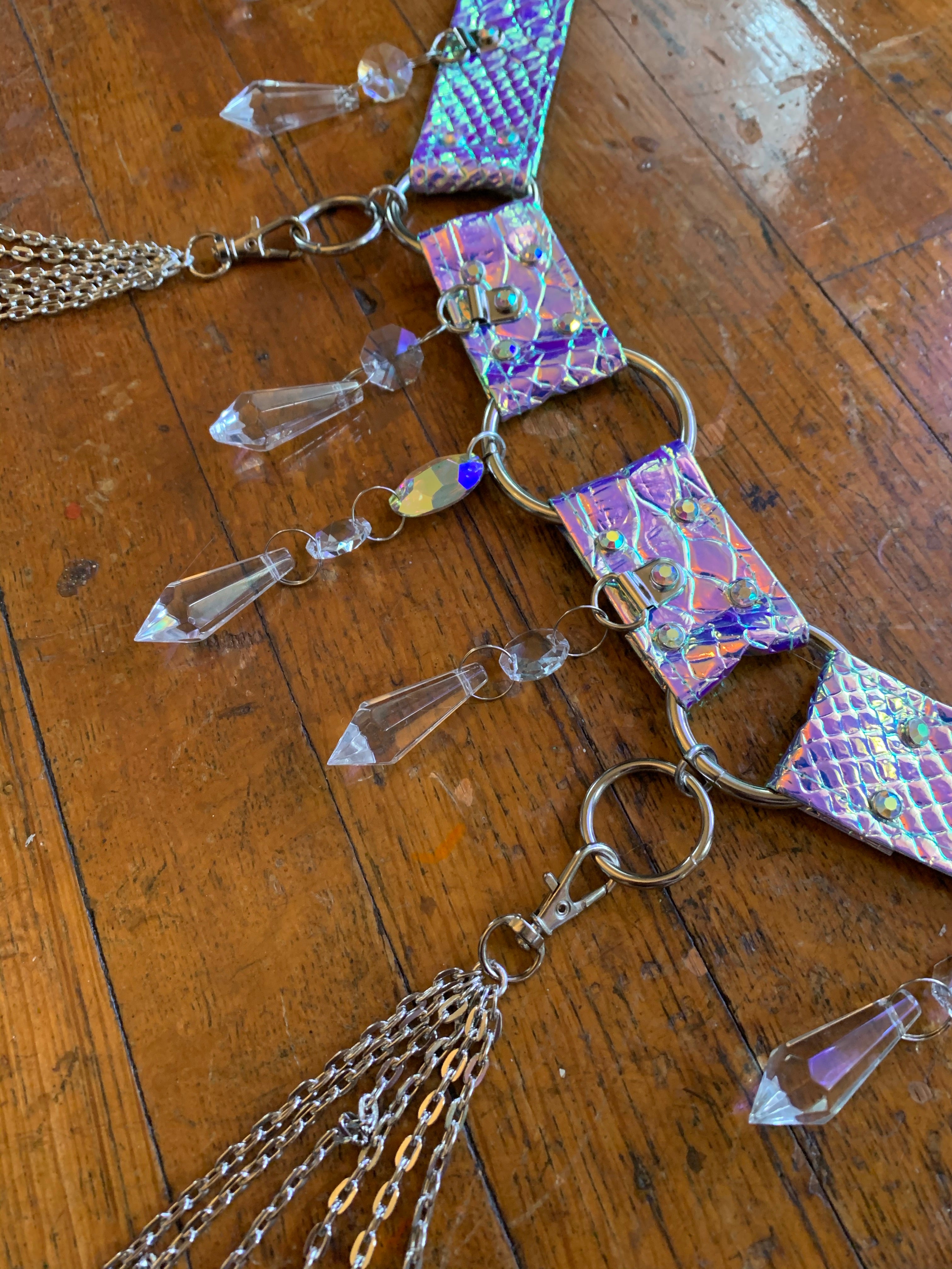 Blue Opal Chandelier Belt
