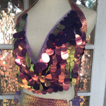 Sunset Dragon Warrior Pleather Halter - S/M (adjustable)