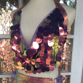 Sunset Dragon Warrior Pleather Halter - S/M (adjustable)