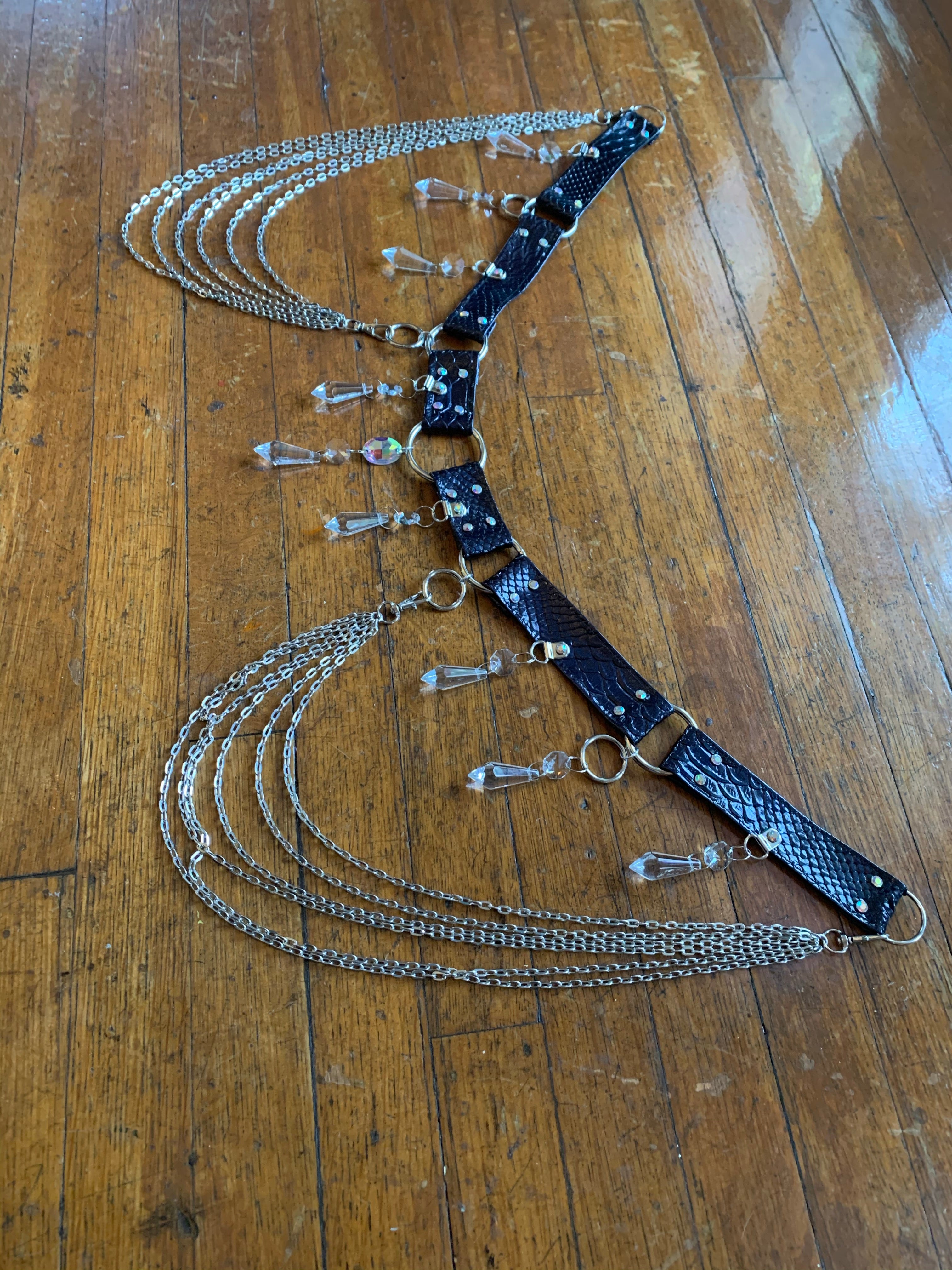 Rainbow Onyx Chandelier Belt