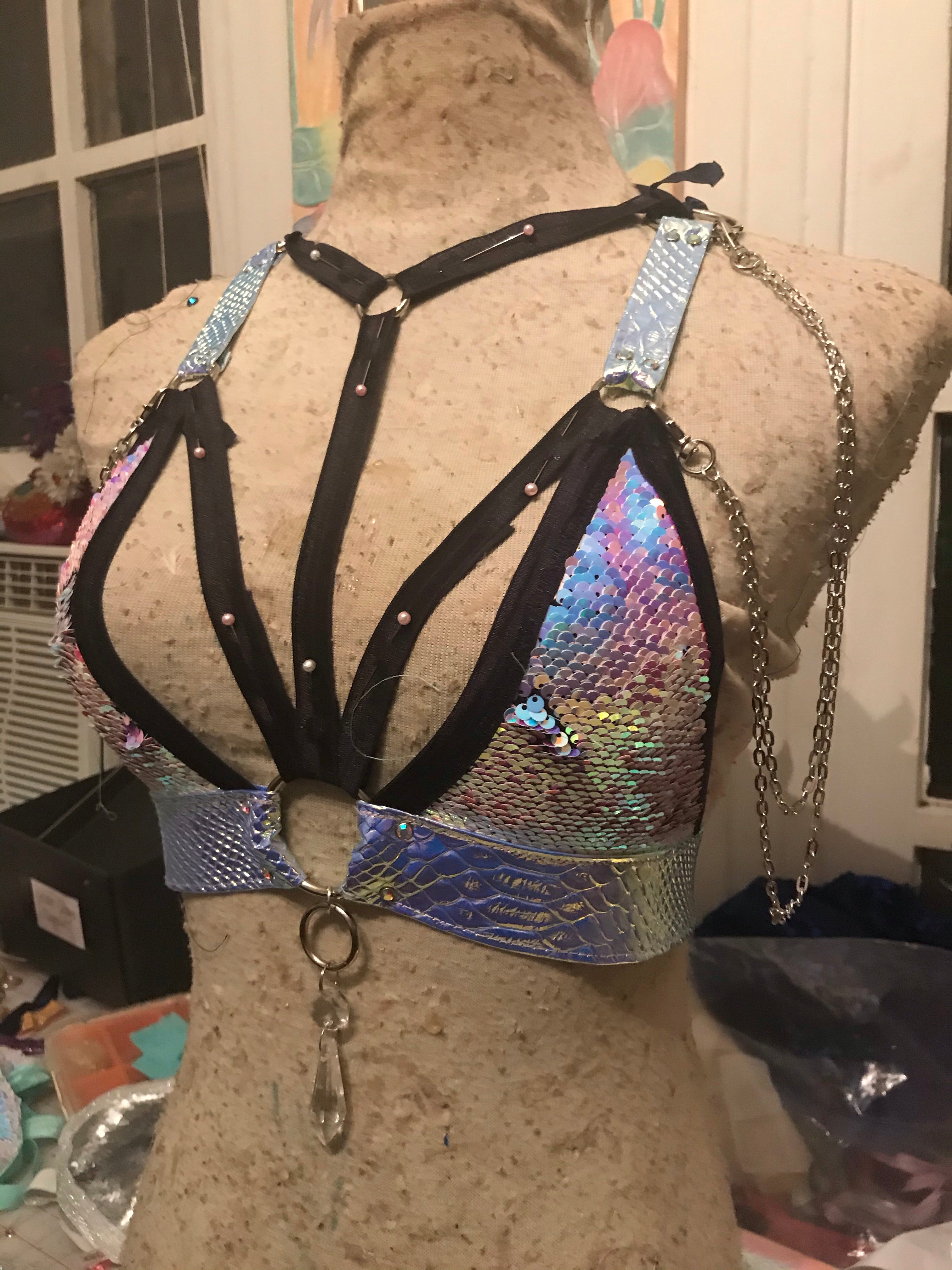 Dark Unicorn Convertible Harness Triangle Top | MTO