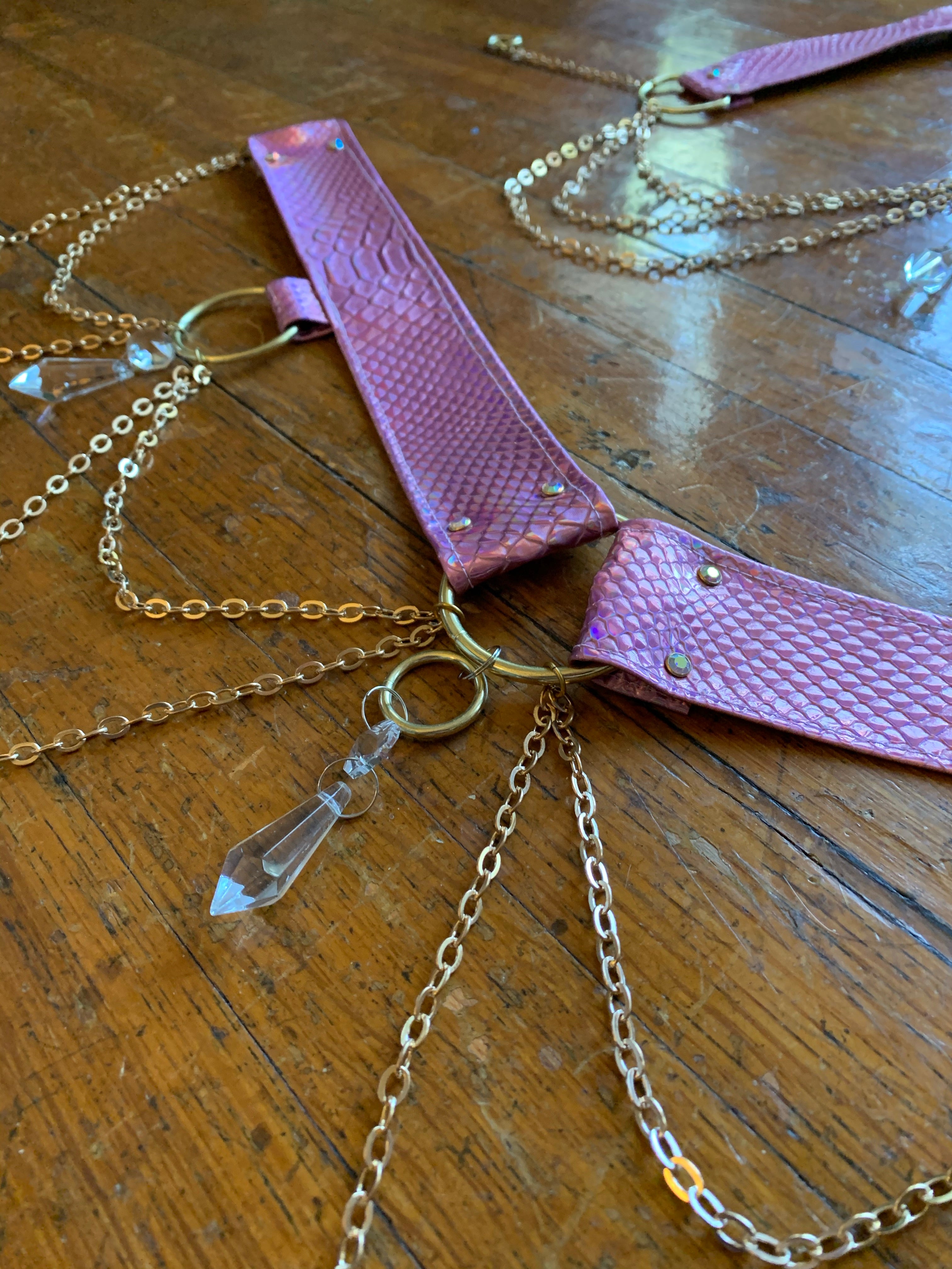 Rose Gold Crystal Harness Set - MTO