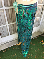 Peacock Filigree Sequin Maxi Skirt - S/M