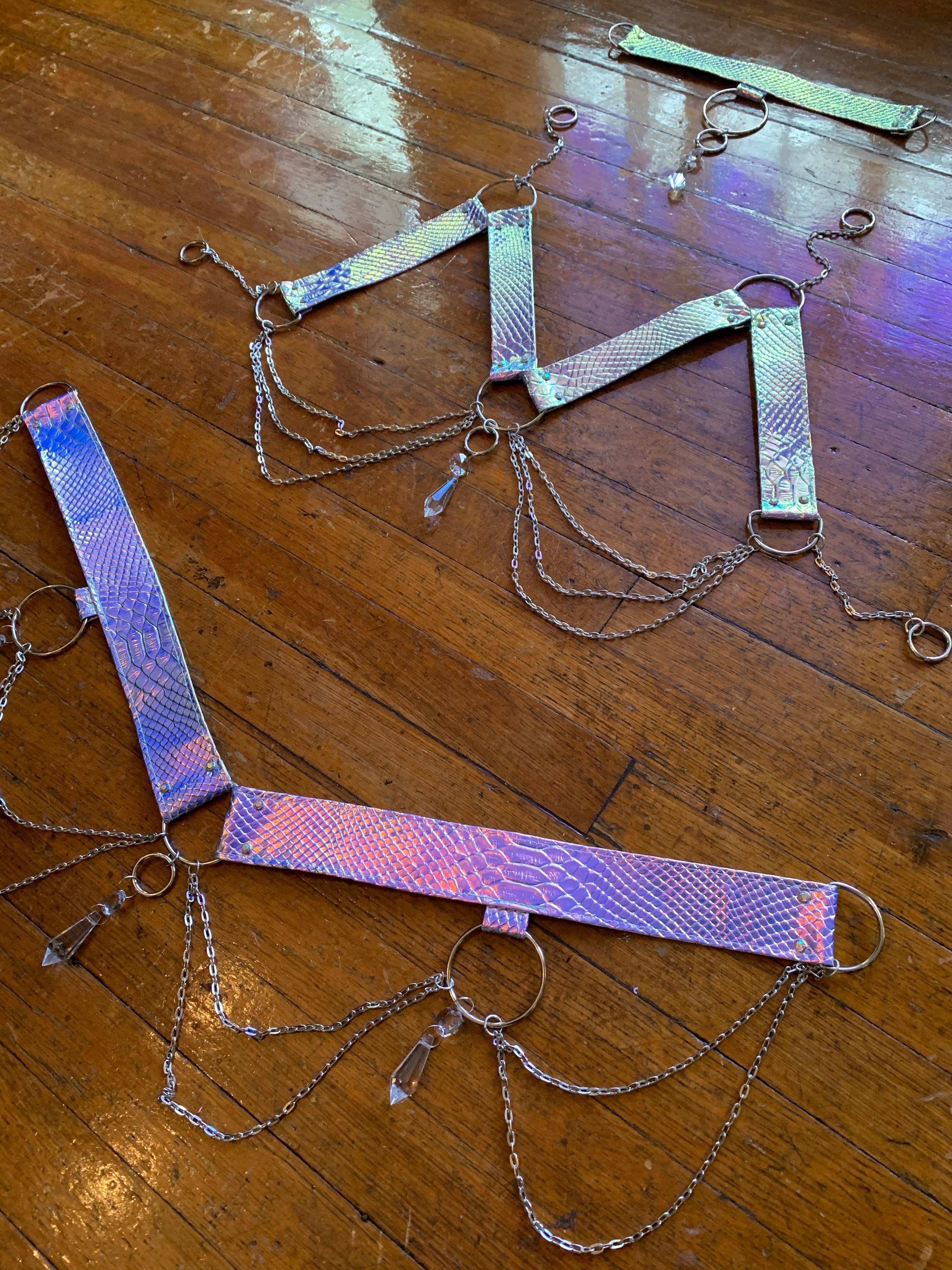 Blue Opal Crystal Harness Set