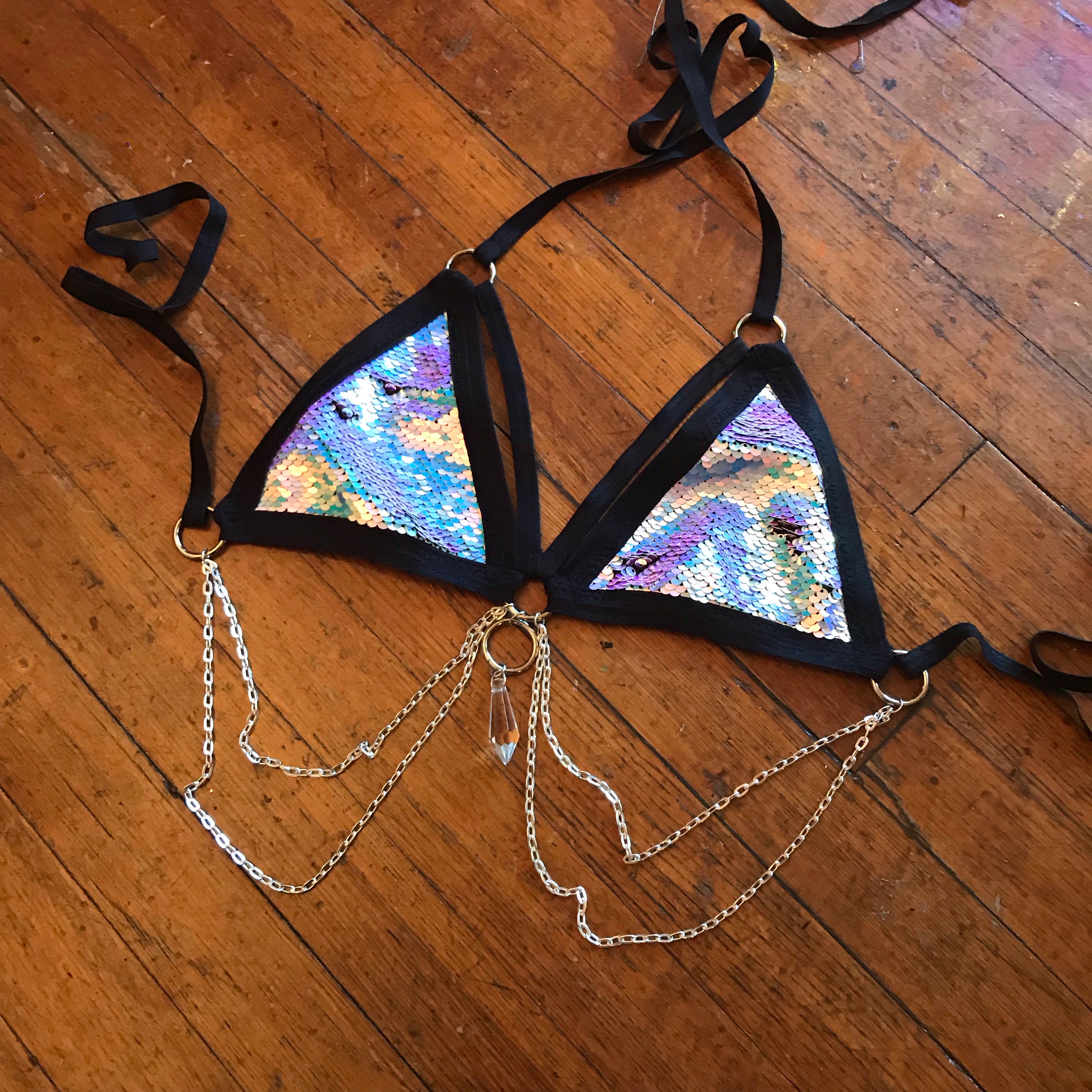 Dark Unicorn Chain & Crystal Top | MTO