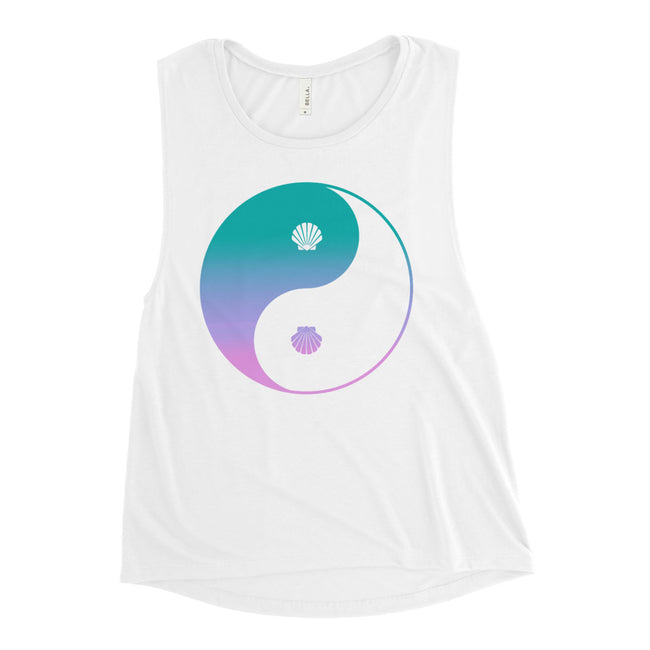 Seashell Yin Yang Ladies’ Muscle Tank