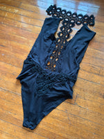 Black Widow Embellished Bodysuit - L (8-10)