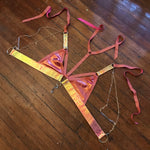 Gilded Raspberry Convertible Harness Triangle Top - M