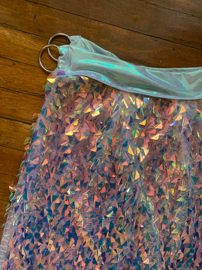 Geo Iridescent Sequin Maxi Skirt